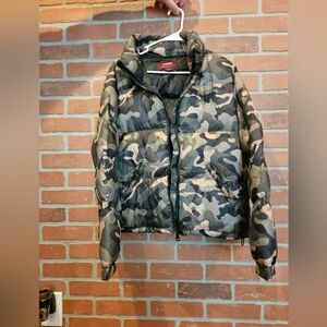 CI SONO LA Camo puffer coat